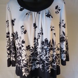 Alfred Dunner Black & White w/Sequin